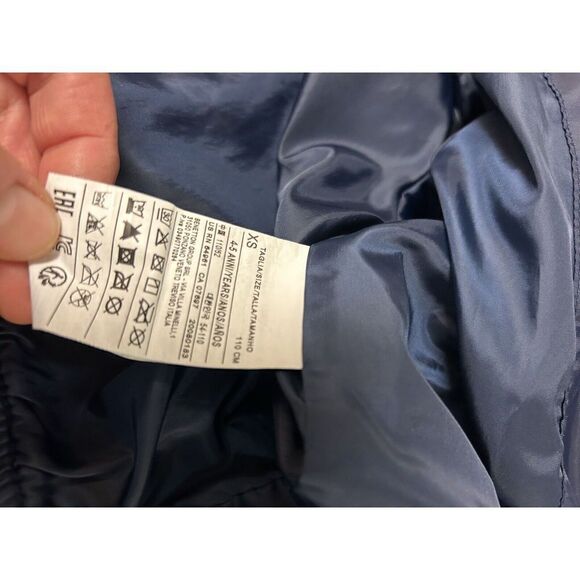 UNITED COLORS OF BENETTON Varsity Bomber Jacket 65 Fly High Navy Blue XS 4/5 - Picture 6 of 7